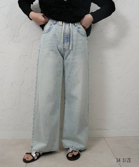 Liren別注size　再再販！ご予約　Draw string loose denim