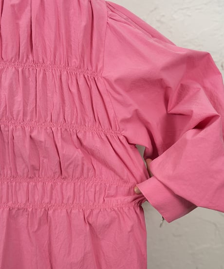 Cotton shirring blouse【残り僅か！】