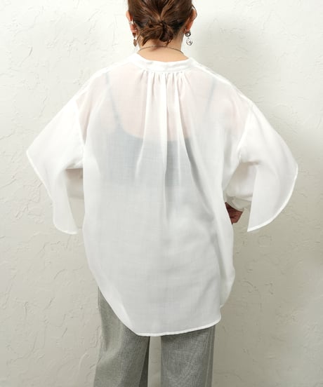 Sleeve frill  blouse【whiteラスト1点】