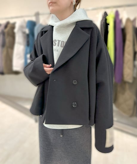 【ayane】ご予約  ニードルパンチニットショート丈コート