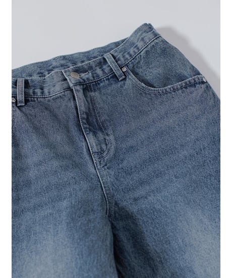 【YENN】再販ご予約  SIDE PLEATED DENIM PT