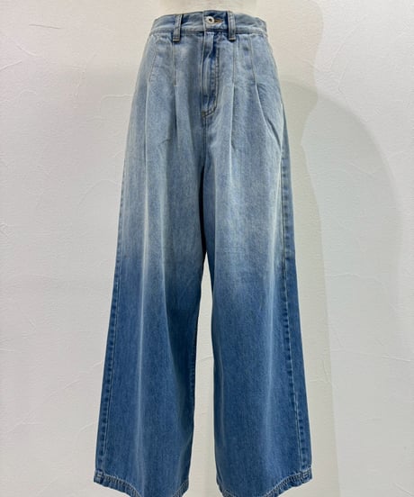 【CYAN TOKYO×Liren別注size】 Gradation Wide Denim Pants