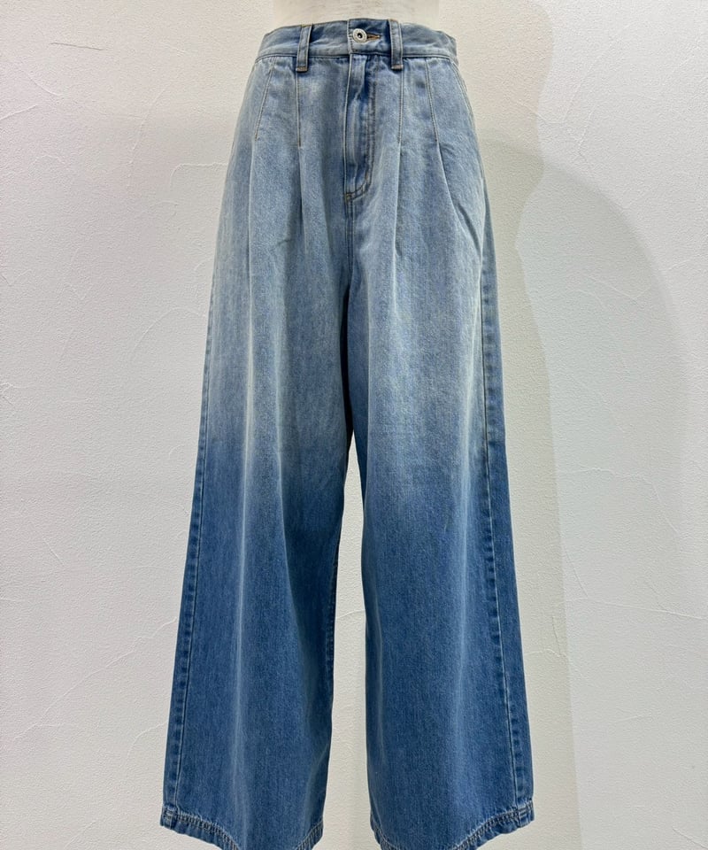 新品　ISOOK グラデーションデニム CYAN TOKYO】 ご予約 Liren別注size グラデーションデニムワイド