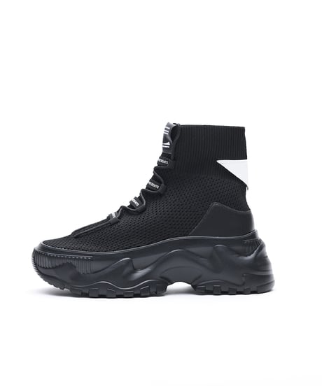 Mesh-knit High-Top Chunky Boots【ラスト1.2点】