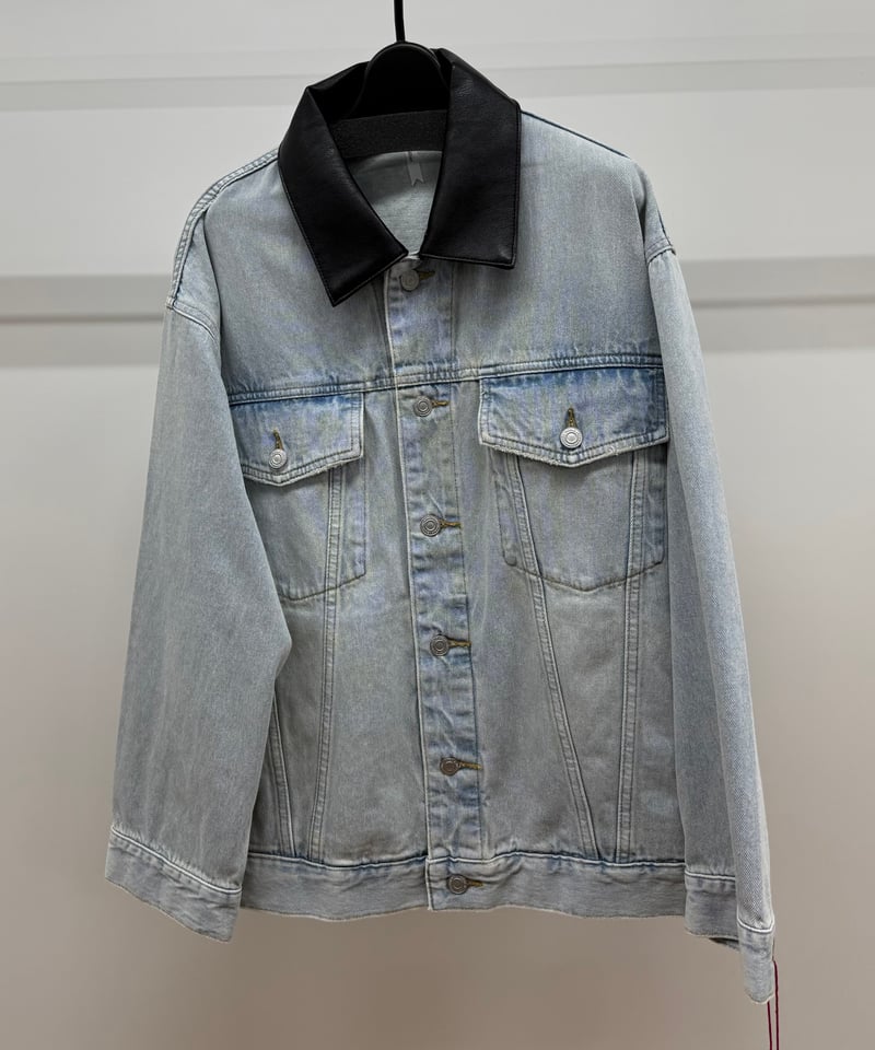 Dignite Collier】 レザー襟デニムジャケット | select shop Liren