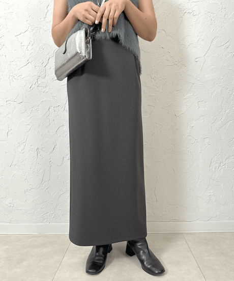 double knit long skirt
