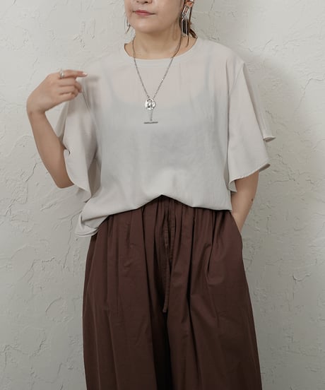 Georgette　frill blouse