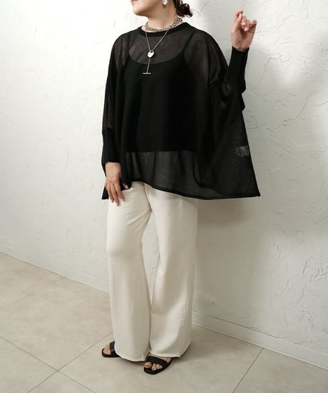 Sheer dolman knit