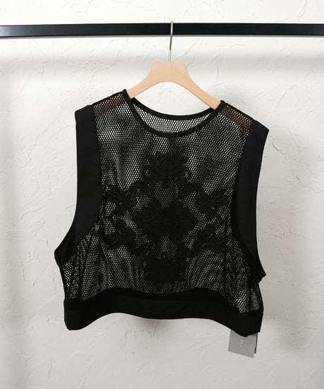 Eyelet race mesh tank【ラスト1点】