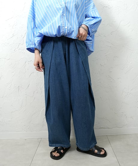 【CYAN TOKYO×Liren別注size】 グラデーションワイドデニム CATEGORY DENIM | select shop Liren
