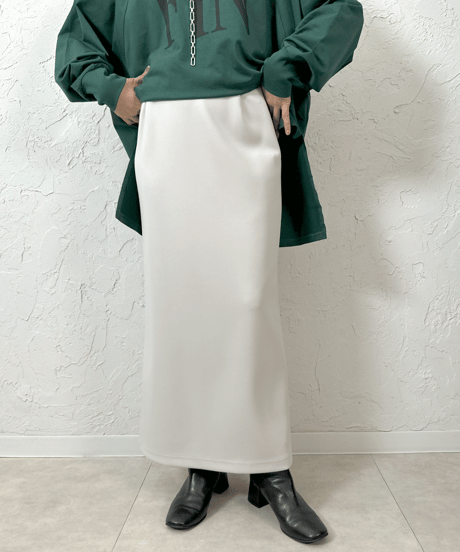 double knit long skirt