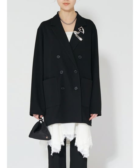 Soft rib long light Jacket