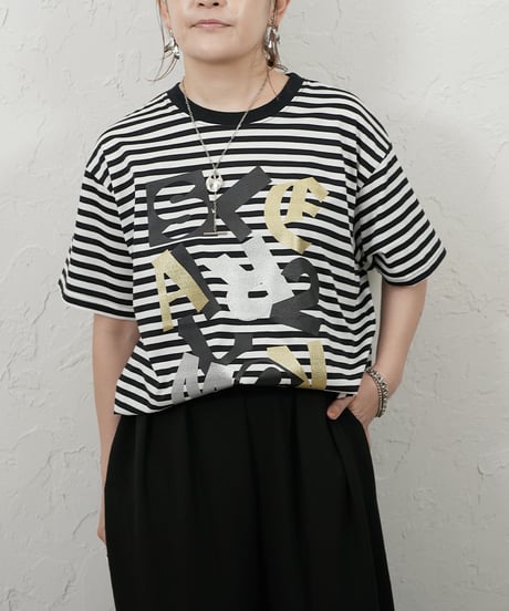 Randam foil print logo t  ラスト1点！