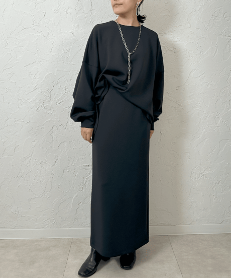 double knit long skirt