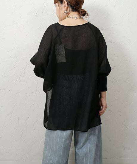 Raglan sleeve loose tops【blackラスト1点】