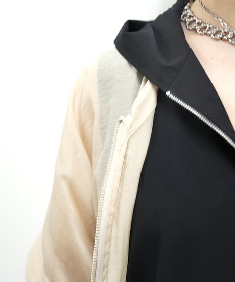 ZIP sheer flare cardigan