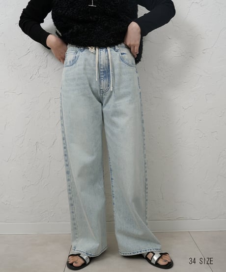 Liren別注size　再再販！ご予約　Draw string loose denim