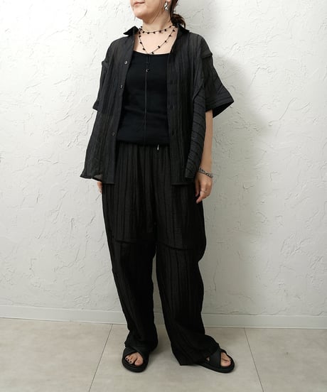 Tencel line rase stripe shirt【ラスト1点】