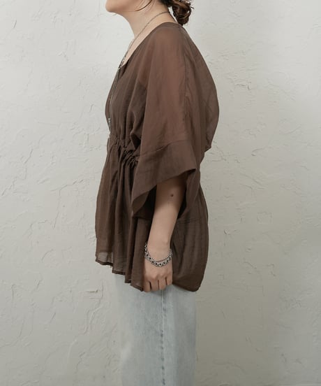ZIP sheer flare cardigan