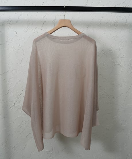 Logo sheer dolman knit 【Whiteラスト2点】