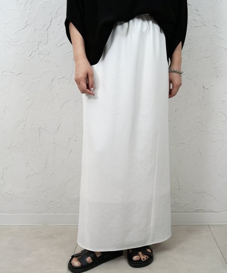 Linen blend soft flare skirt