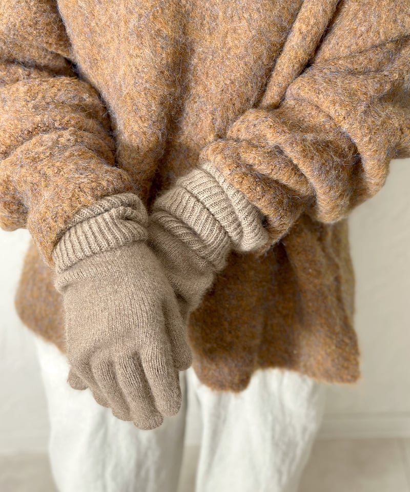 Loose knit glove | select shop Liren