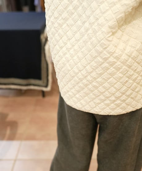 【Lallia Mu】　ご予約  エンボスキルティングジャケットコート