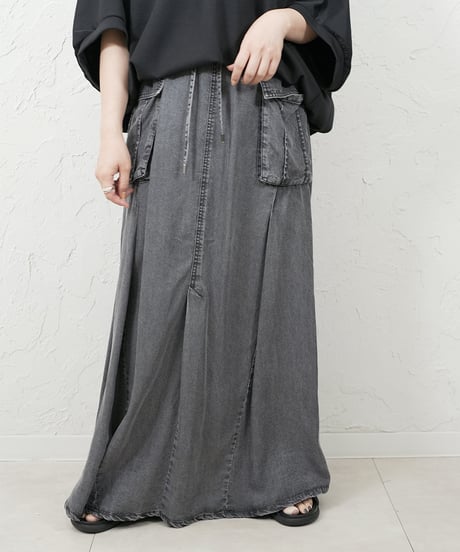 Tencel denim work skirt【ラスト1点】