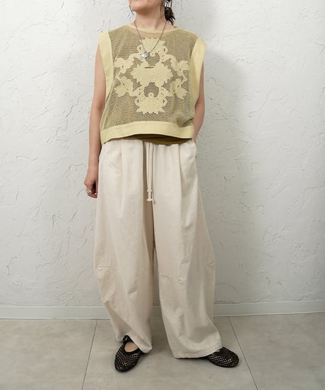 Eyelet race mesh tank【ラスト1点】