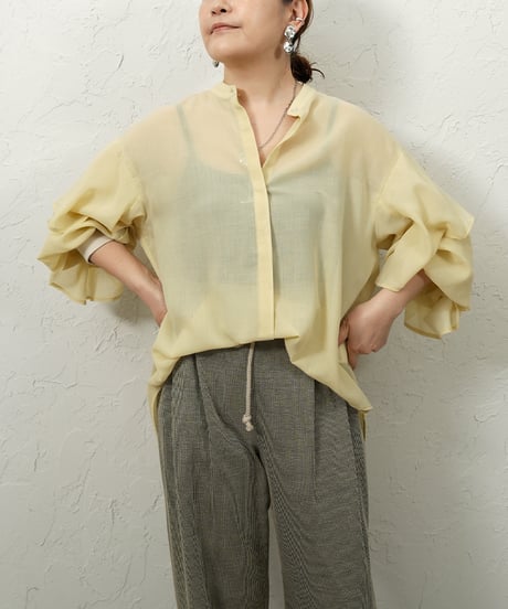 Sleeve frill  blouse【whiteラスト1点】