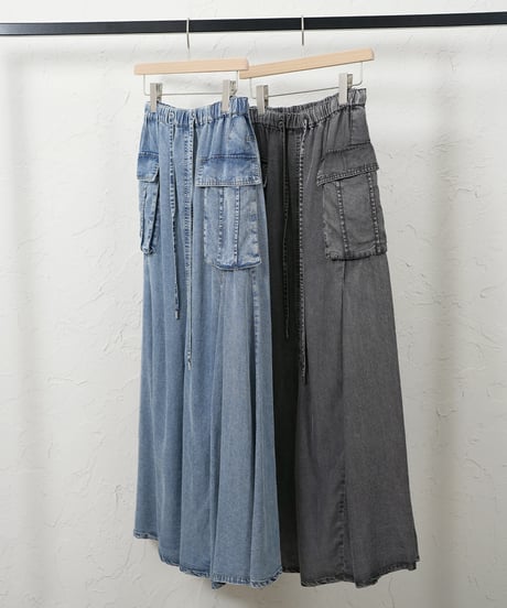 Tencel denim work skirt【ラスト1点】
