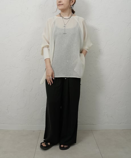 Raglan sleeve loose tops【blackラスト1点】