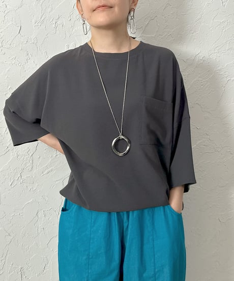 Powder georgette halfsleeve pullover【ラスト1点】
