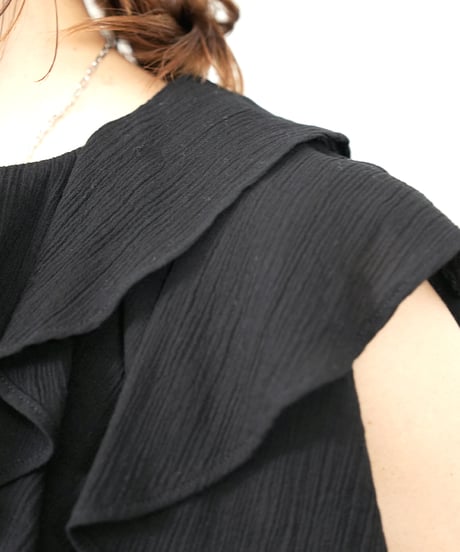 Cotton yoryu frill blouse【ラスト2点】