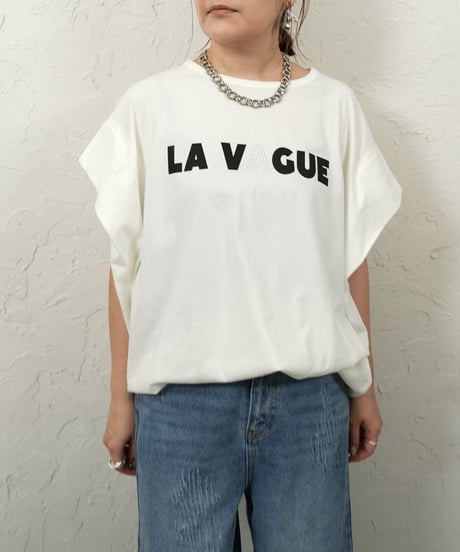 LA VAGUEtuck sleeve Tshirt【残り僅か！】