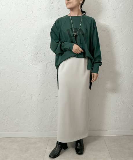 double knit long skirt