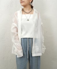 Sheer embroidery shirt【ラスト2点】