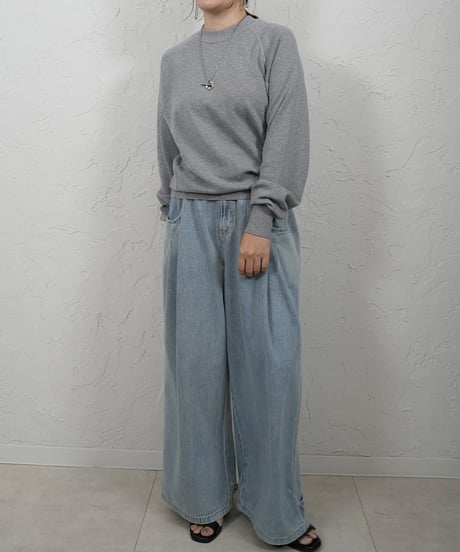 Cotton cashmere knit【brownラスト1点】