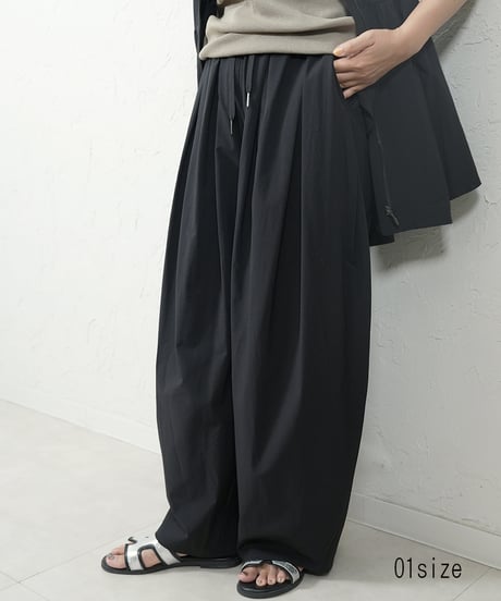 Stretch  nylon tuckpants　【ラスト1点】