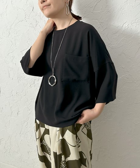 Powder georgette halfsleeve pullover【ラスト1点】