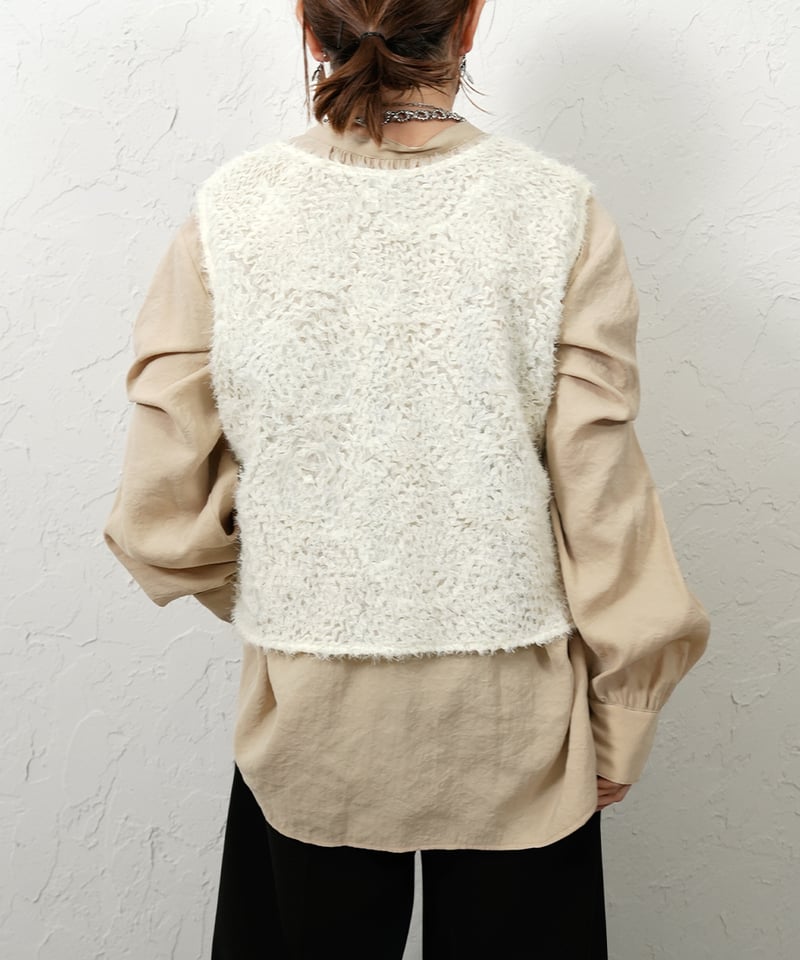 Tulle sheer vest【ラスト1点】 | select shop Liren