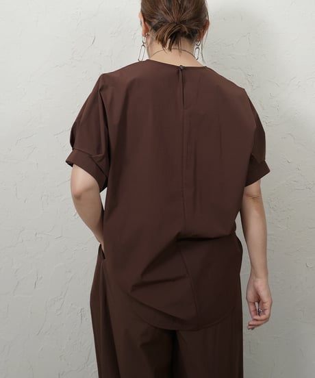 Cool touch fabric  blouse【beige,charcoalラスト2点】
