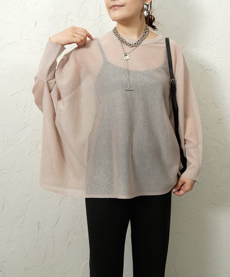 Sheer dolman knit