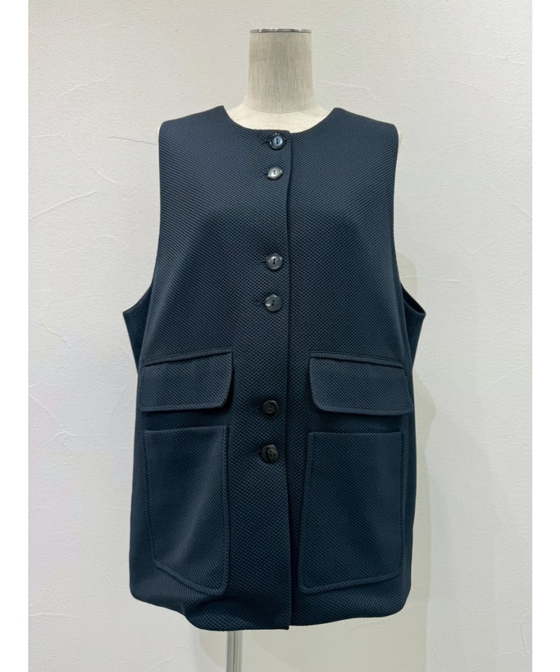 TRENDLE ケープパディングベスト CYAN tokyo】 ご予約 4ポケットワッフルハーフベスト | select