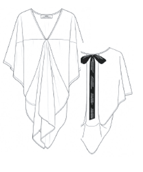 【MAISON MAVERICK】　ご予約  Back Ribbon Drape Tunic