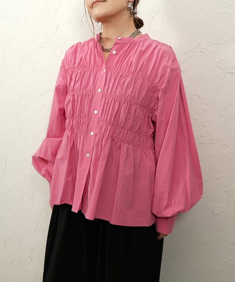 Cotton shirring blouse【残り僅か！】