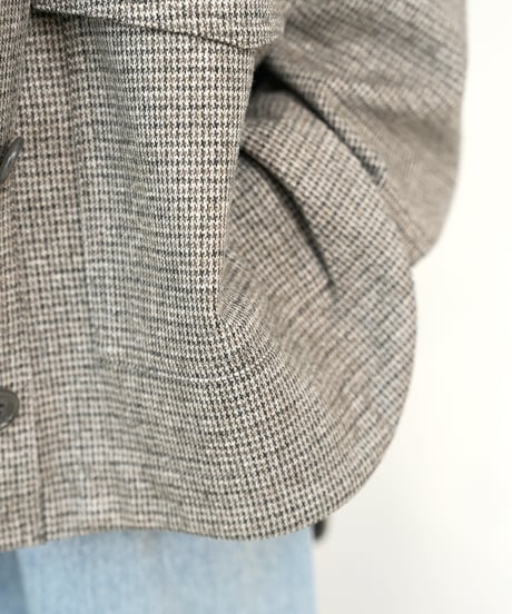 【PASSIONE】　ご予約   WOOLLET　チェックVネックカーディガン