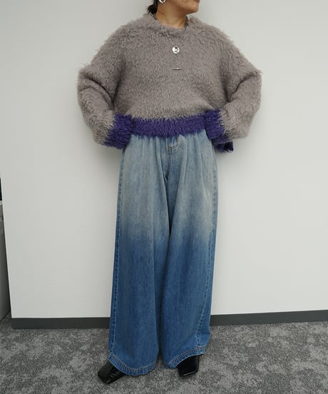 【CYAN TOKYO×Liren別注size】 Gradation Wide Denim Pants