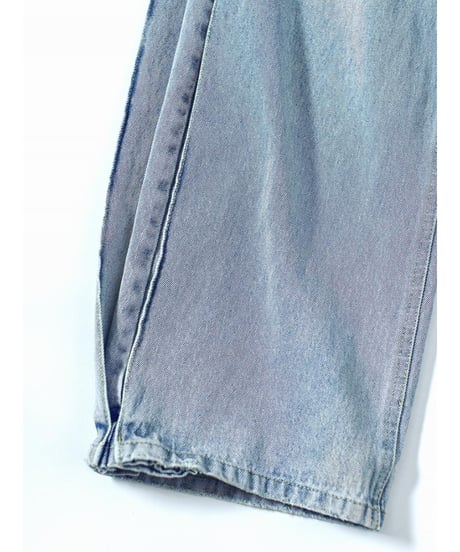 【YENN】再販ご予約  SIDE PLEATED DENIM PT