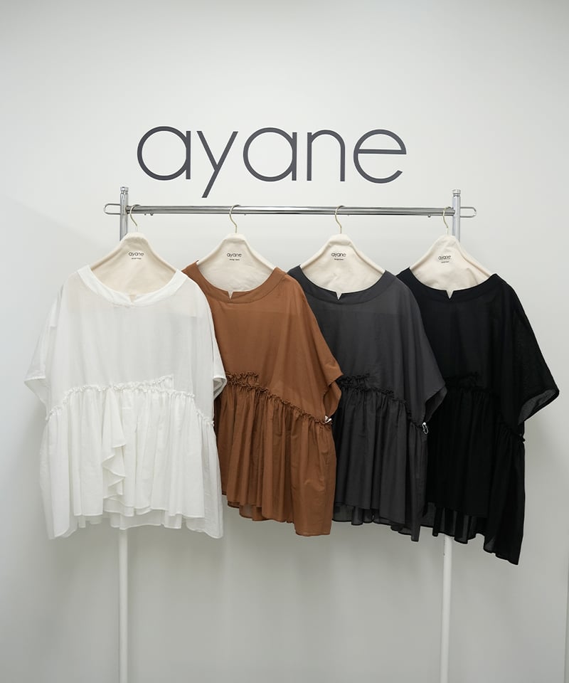 miyo様限定他の方は購入お控えくださm_mefu コットンボイル 切替デザイン ayane】 ご予約 コットンボイルギャザー切り替えブラウス | select